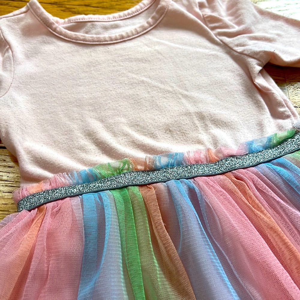 Cat & Jack Rainbow Tulle Dress - 2T